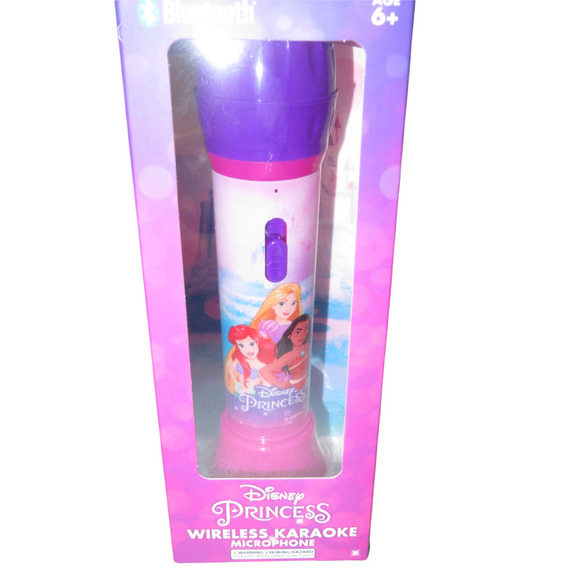 NEW Disney Princess Wireless Bluetooth Karaoke Speaker & Microphone Musical Toy - Picture 3 of 6